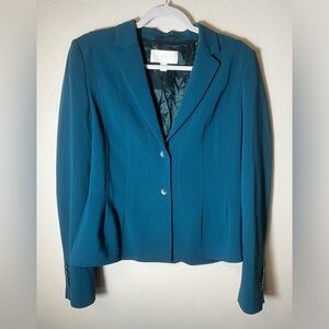 BOSS by HUGO BOSS Women’s Teal Triacetate Jacket Size US 8